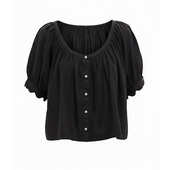 TUCKERNUCK Black Linen Tully Top Size L NWT Retail $128 Tuckernuck - Picture 8 of 8